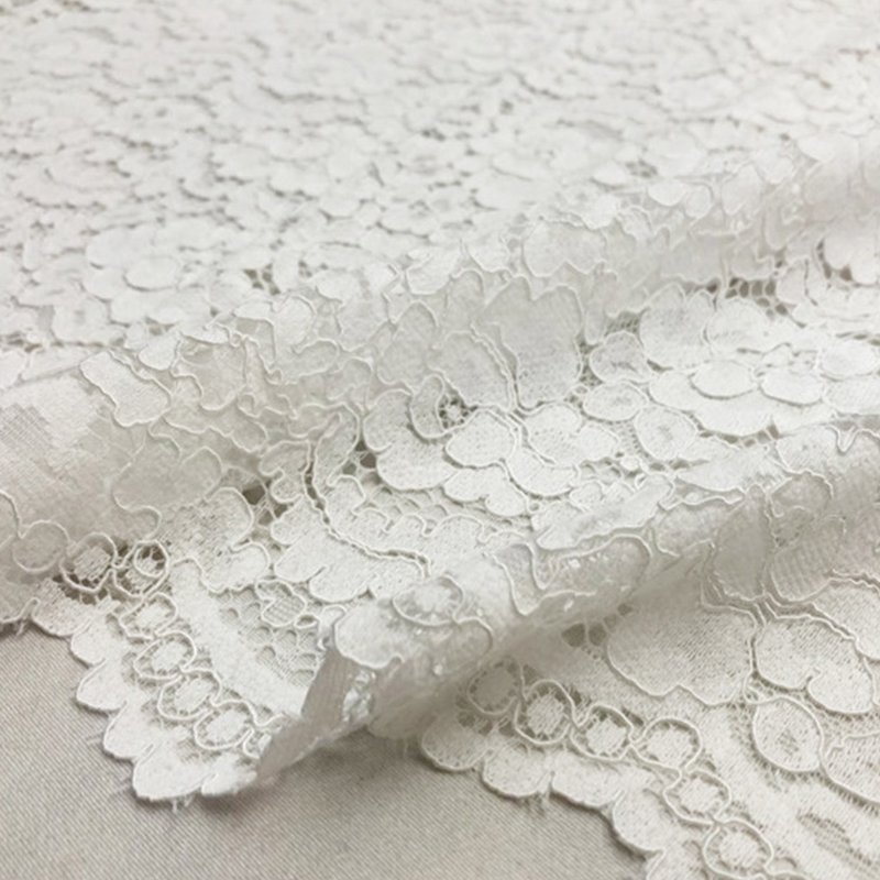 Scallop Edge Wave Lace Fabric for Women's Wear Wholesale Supplier 19